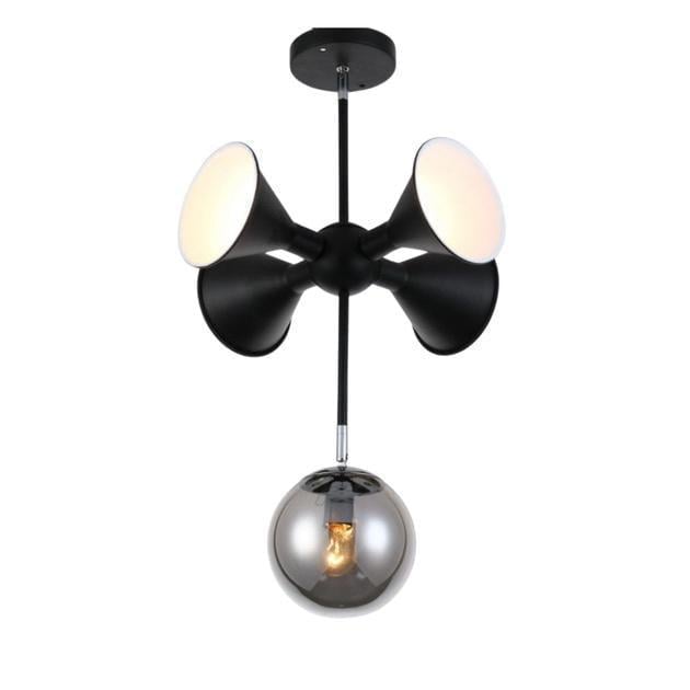 Подвесной светильник Sirius Loft на пять плафонов Е27 IP20 Д GH 10436-5 Черный (28686368)