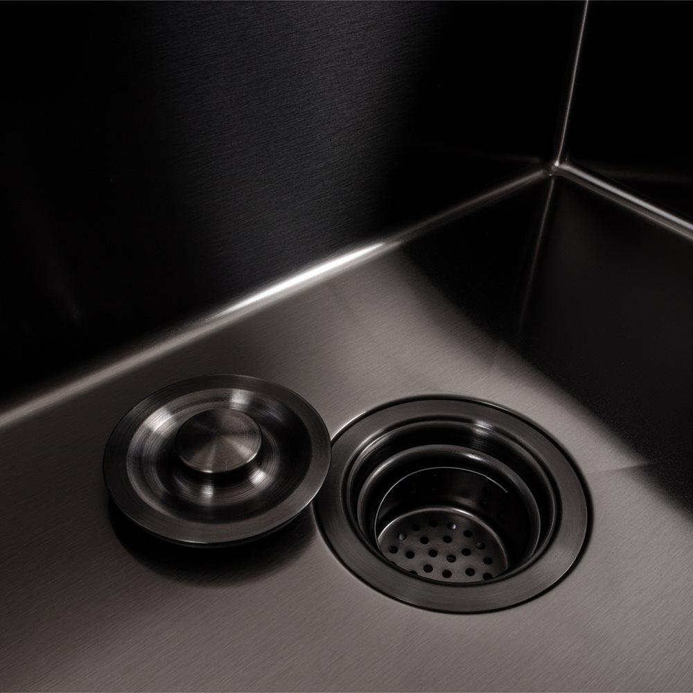 Кухонний комплект Valeso Handmade мийка 58x43 см/змішувач Q411MB PVD Чорний (000050613) - фото 7