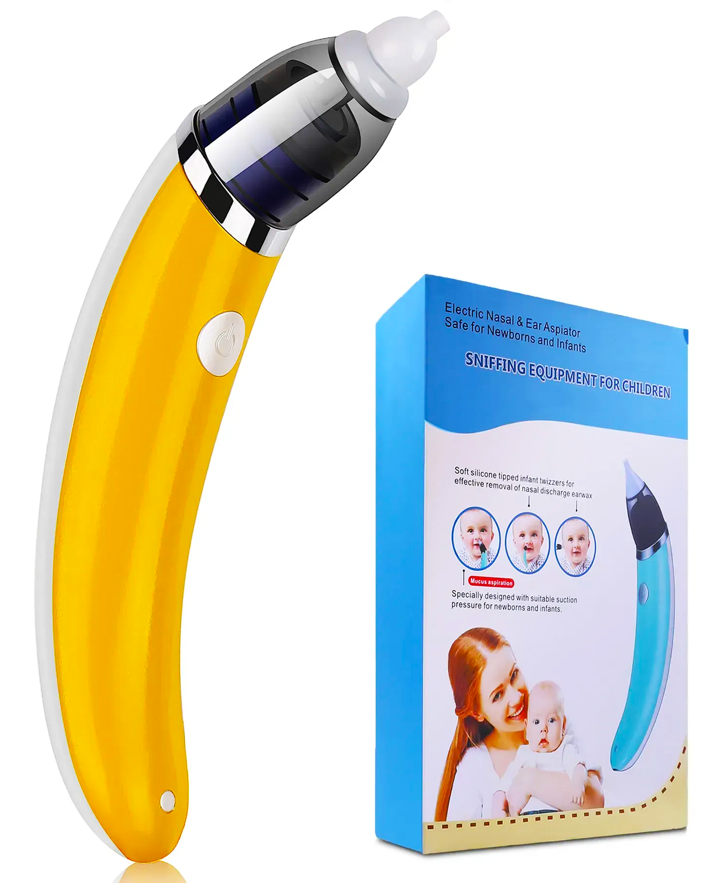 Електричний аспіратор носовий USB NASAL ASPIRATOR Жовтий (25562743)