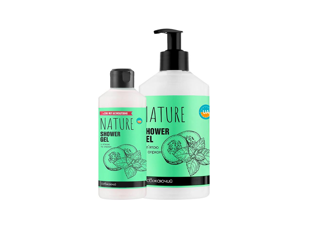Гель для душа Nature освежающий с мятой и огурцом 500 мл
