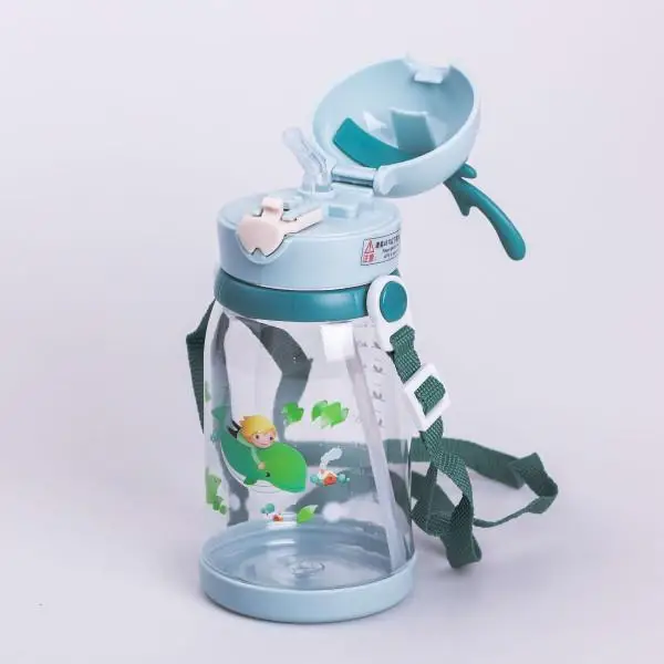 Пляшка для води дитяча на ремінці 550 мл Ментоловий (HP-14-44TU) - фото 2 Пляшка для води дитяча на ремінці 550 мл Ментоловий (HP-14-44TU) - фото 2