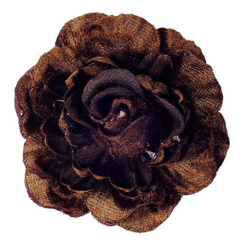 Брошь-заколка-резинка Seta Decor Роза бархат 122-206BR