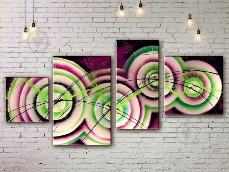 Модульная картина акрилом абстракция ArtStar MKM17_4_035 размер 80 х 140 см