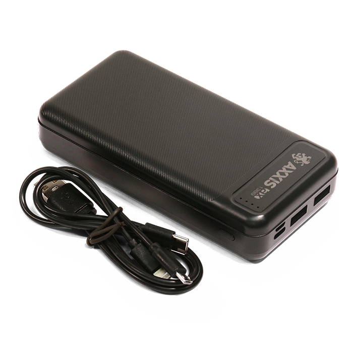 Повербанк Axxis 20000 mAh Fast Charge 5 В2A + кабель зарядки (ax-1389)