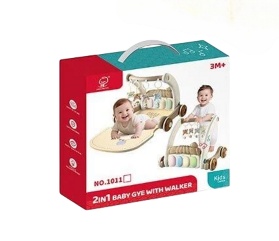 Каталка- ходунки дитяча 2в1 1011 підсвічування/килимок/4 великі клавіші/підвісні іграшки (2854770838)