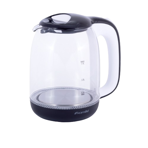 Электрочайник Kamille пластик 1,7 л 1850-2200W Бело-черный (2113136713)