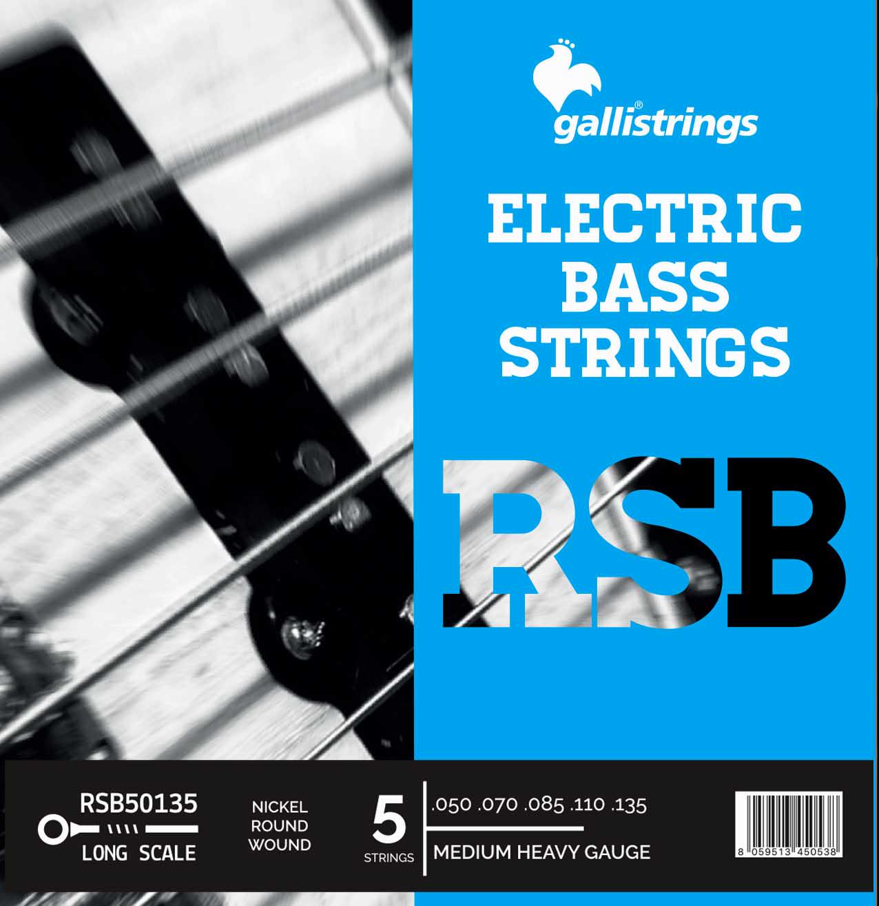 Струны для бас-гитары Gallistrings RSB50135.050-.135/MEDIUM HEAVY/Nickel (25491738)