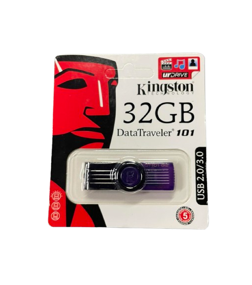 Флеш-память USB Kingston 32 Гб Черный с фиолетовым