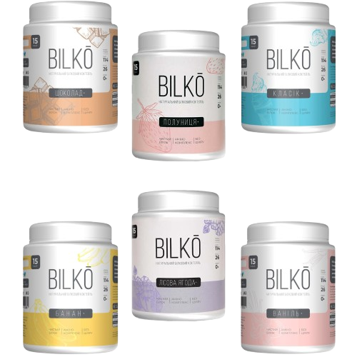 Набір Bilko Протеїновий коктейль 0,45 кг 4 шт.