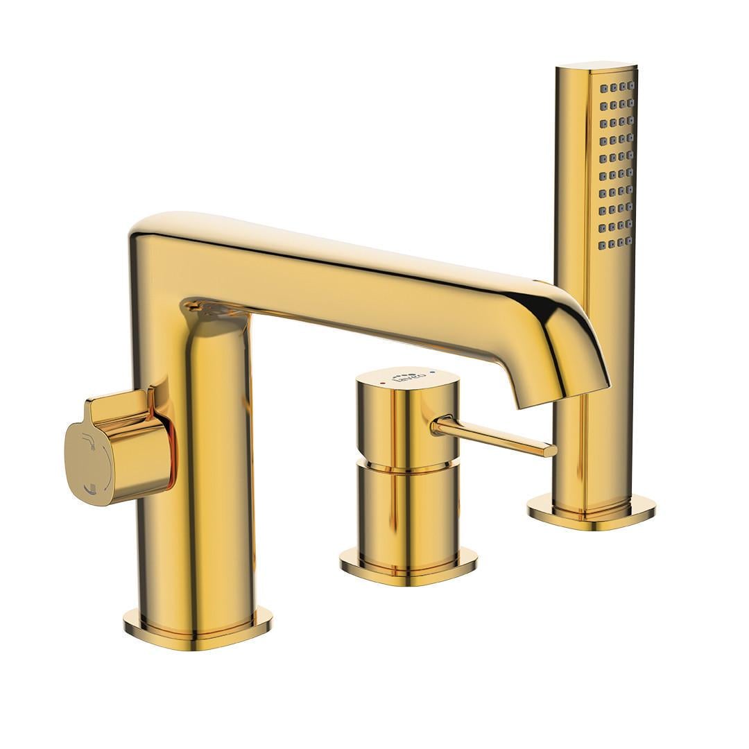 Смеситель Laveo POLA для ванны на 3 отверстия Золотой (BAP_G13D)