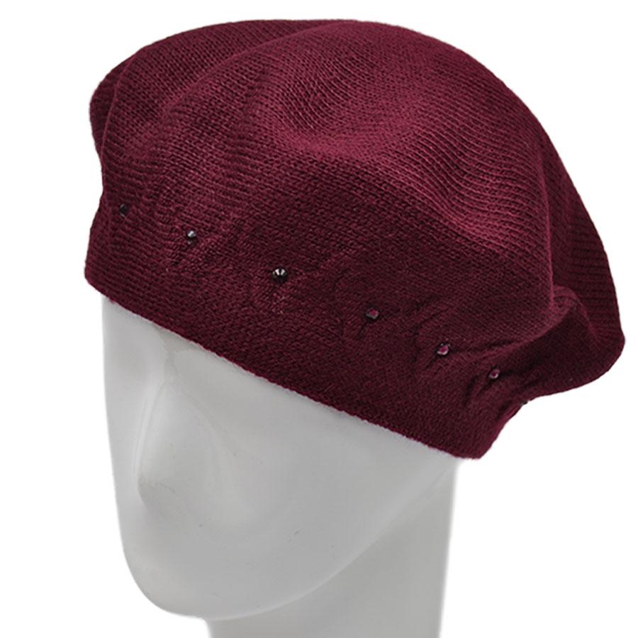 Берет женский Lirus Бликс двойной шерстяной Бордовый (72068)