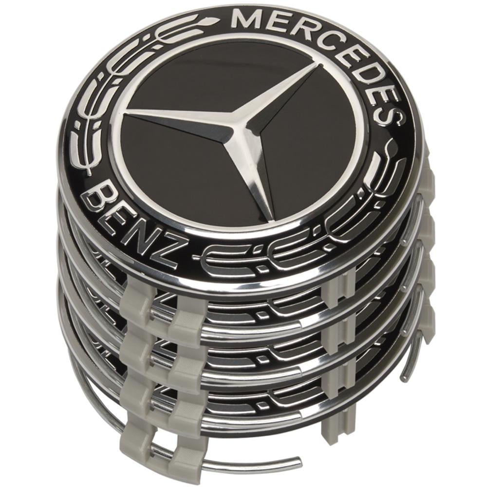 Заглушки литых дисков для Mercedes Benz 75 мм 4 шт. Черный Заглушки литых дисков для Mercedes Benz 75 мм 4 шт. Черный