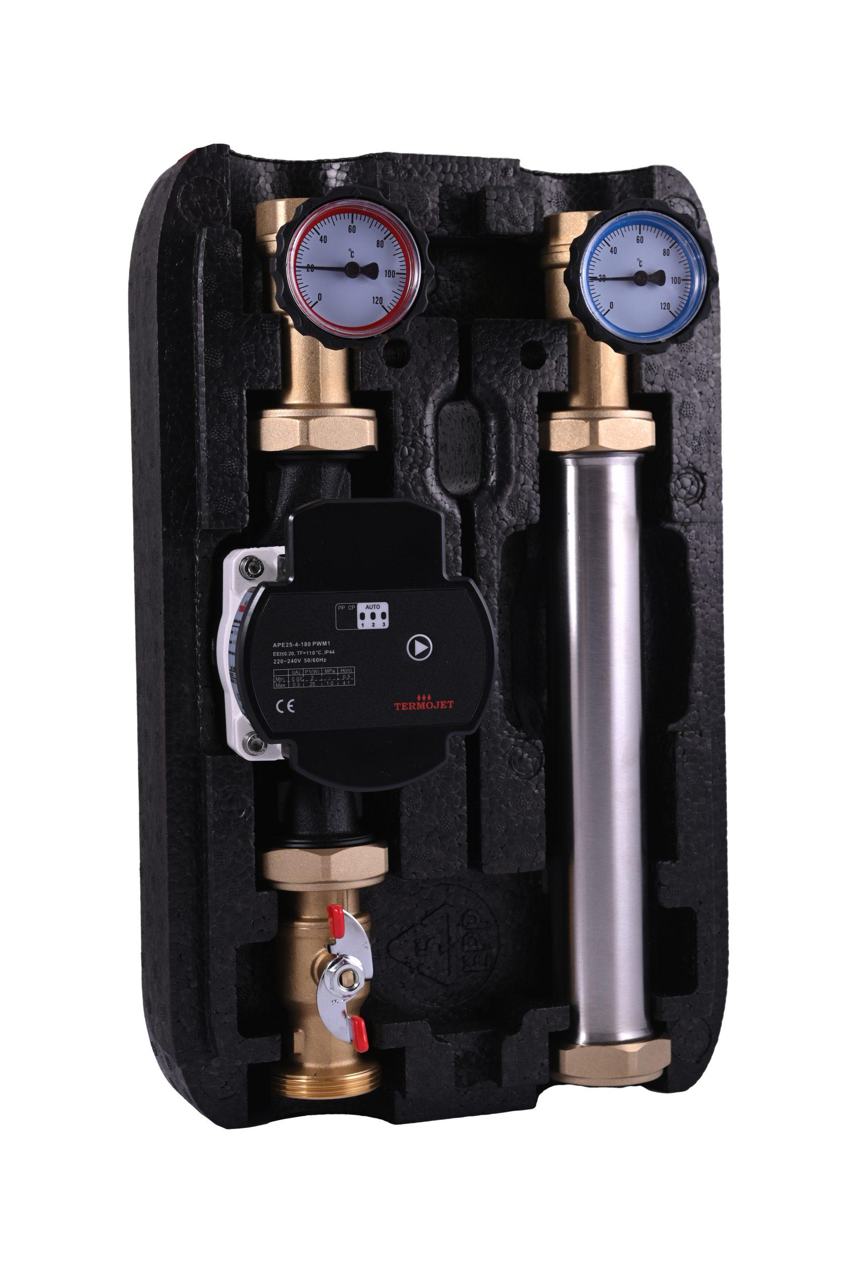 Насосная группа без смесителя 1" ВР в EPP теплоизоляции без насоса Black (НГ-47 Л 84310470 L)