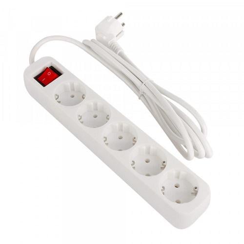 Мережевий фільтр СolorWay CW-PSEA52W на 5 розеток 2 м Білий (575352)