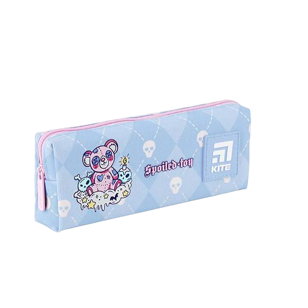 Пенал KITE 1 отделение Голубой (ЦБ-00027824)