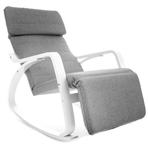Кресло-качели Homart HMRC-031 светло-серый с белым (9431)