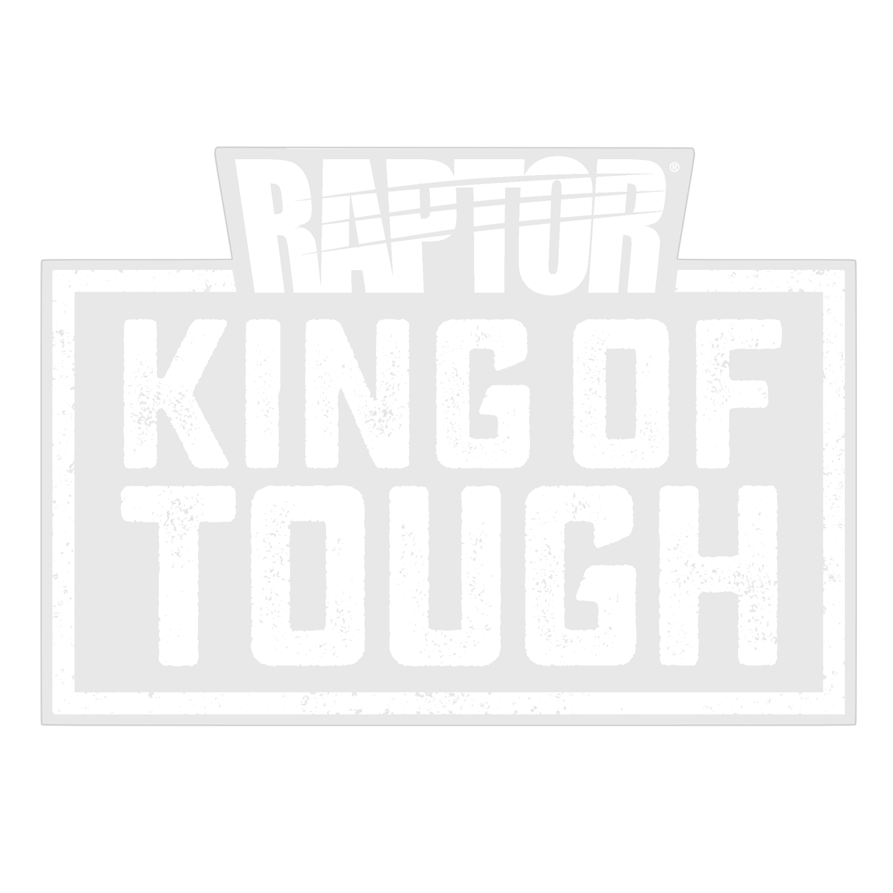 Наклейка на скло та кузов RAPTOR: King of Tough 125x90 мм Білий