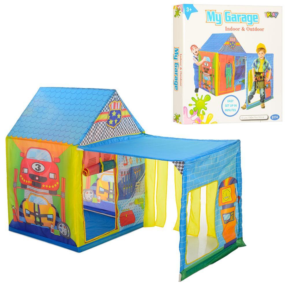 Ігровий намет Будиночок-гараж з верандою каркасний (006)