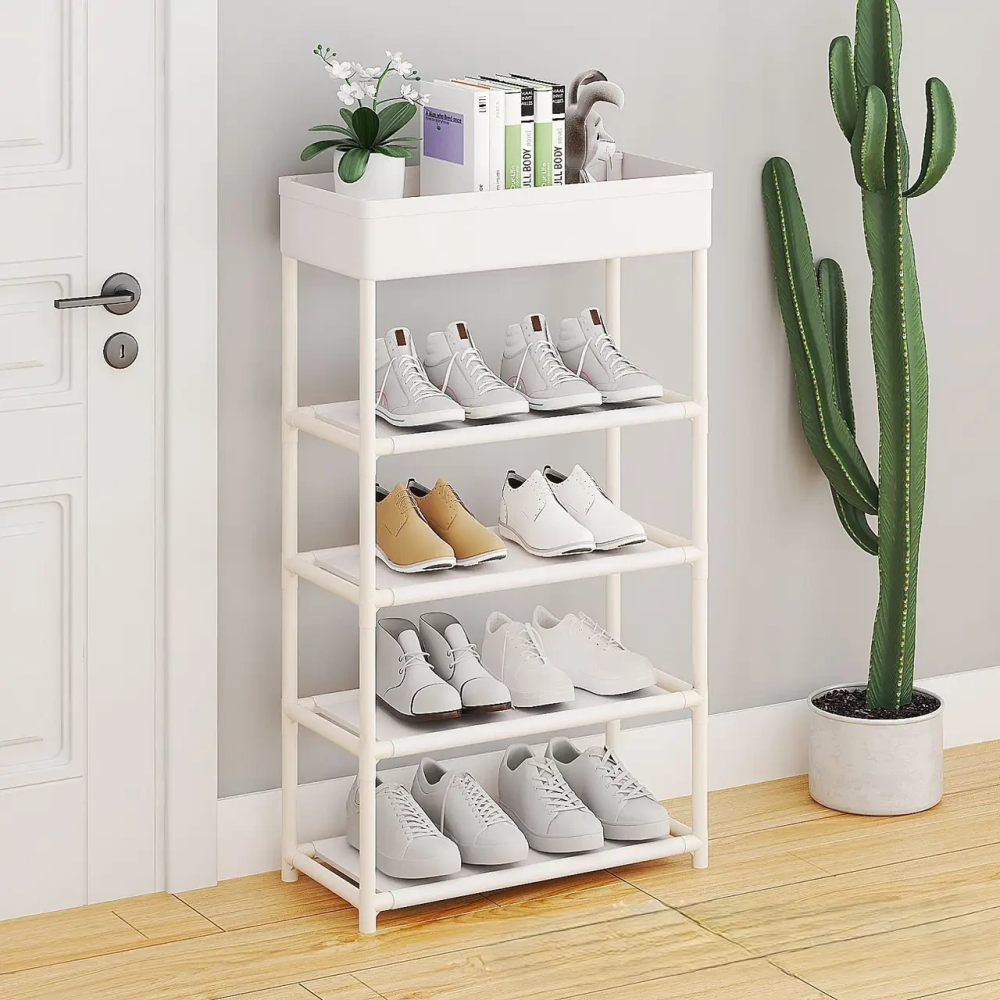 Стеллаж для обуви напольный LS-7812 для обуви 5 полок 21,5х39,5х86 см White (784780560)
