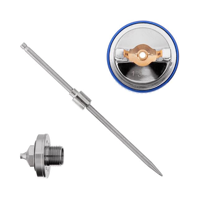 Комплект форсунки Intertool 1,3 мм для краскопультов HVLP II PT-0100/РТ-0105/РТ-0105D дюза/воздушная головка/игла (PT-2113)