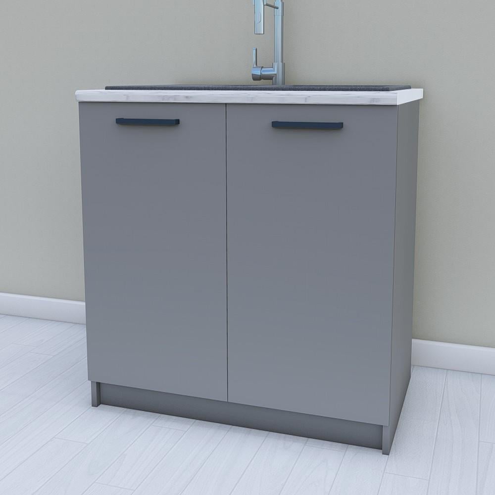 Тумба для кухни нижняя под мойку 800 мм Антрацит (МП5а)