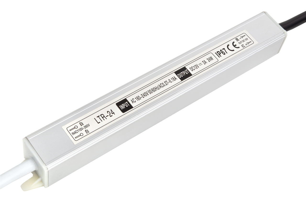 Блок живлення для світлодіодної стрічки слім IP68 12V 24W (28259)