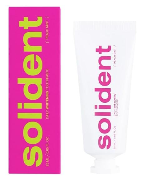 Зубная паста отбеливающая Solident Daily Whitening Peach Mint 25 мл Зубная паста отбеливающая Solident Daily Whitening Peach Mint 25 мл