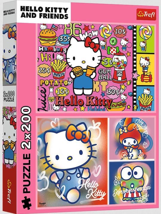 Пазл Trefl Хэллоу Китти: Китти и друзья 2х200 эл.