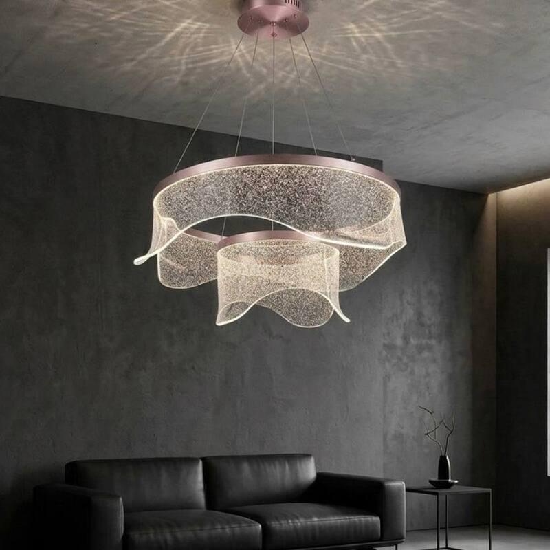 Люстра подвесная Zilini LED 75246/60+30 Жемчужно-розовый металлик (35092045)