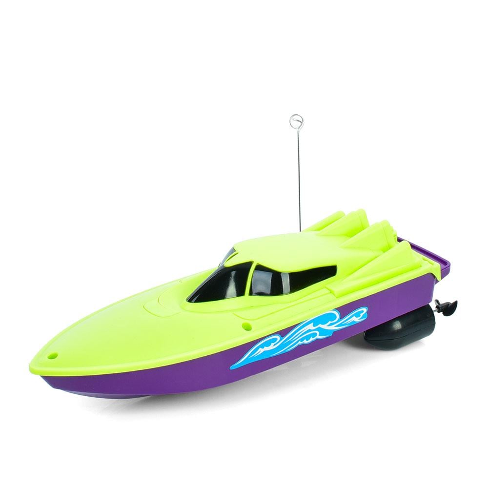 Радиоуправляемый катер 0036-3 на батарейках 25 см Зеленый (26500289)