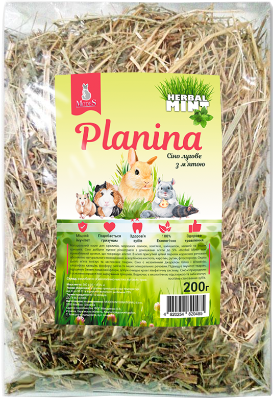 Сено луговое с мятой Modes Planina Herbal Mint 200 г (ЗС000253) - фото 1