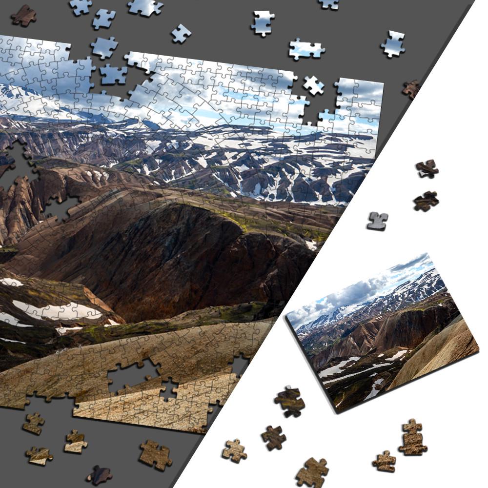 Пазл дерев'яний фігурний THEGRAVIX Гори Ландманналаугар 146 деталей - фото 3