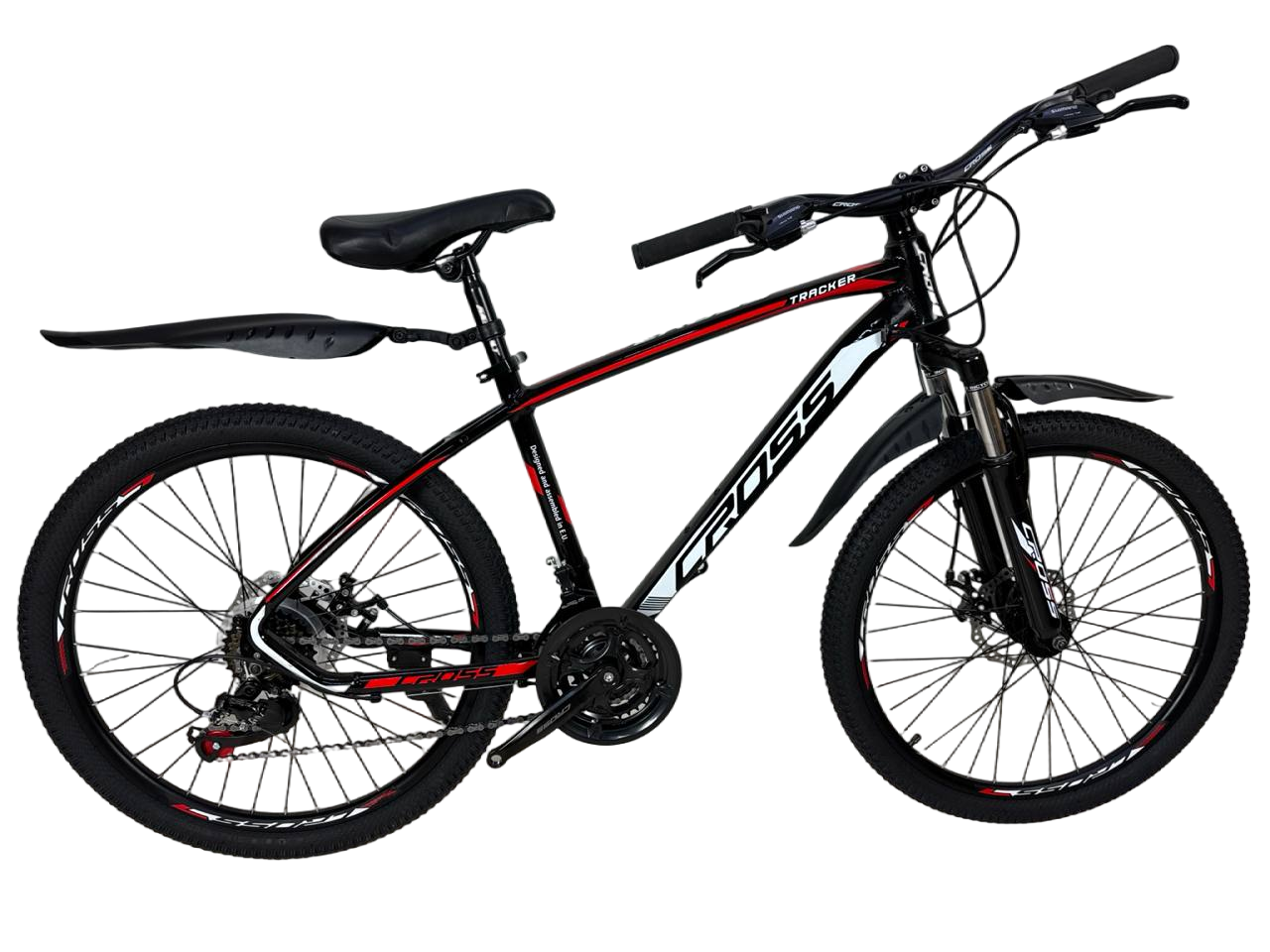 Велосипед Cross Tracker 24"/12" Черно-красный - фото 1 Велосипед Cross Tracker 24"/12" Черно-красный - фото 1