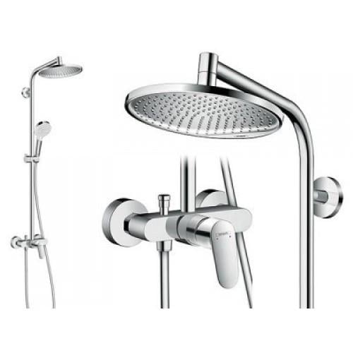 Душевая система со смесителем Hansgrohe Crometta S 240 1jet Showerpipe (27269000) - фото 2