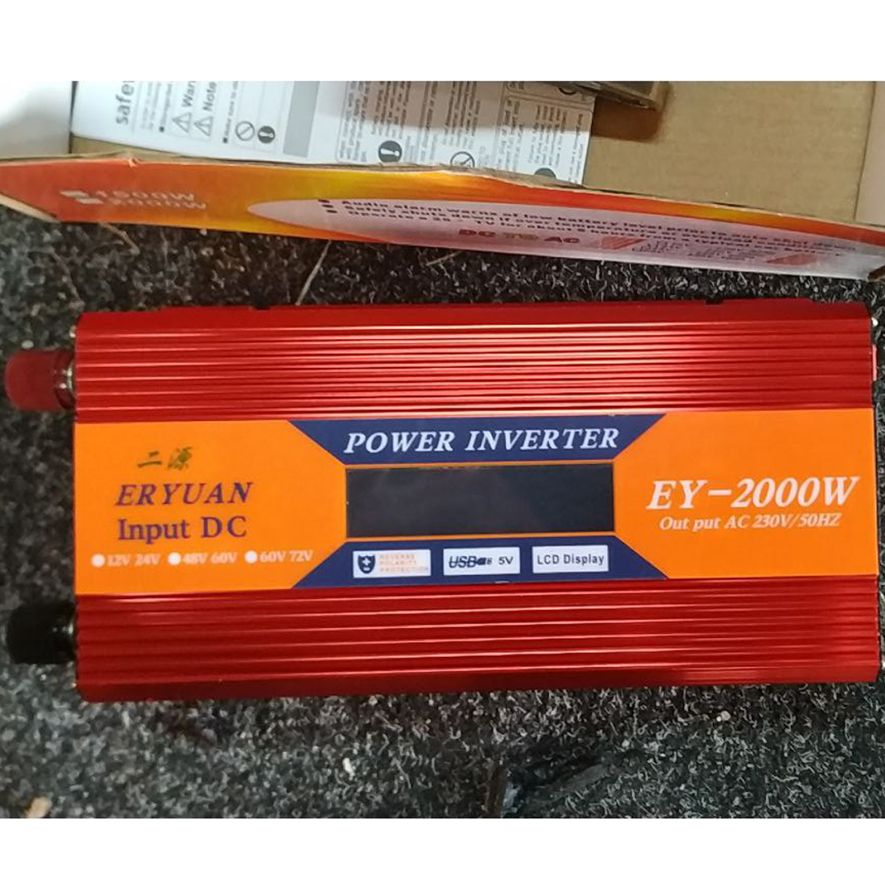 Преобразователь автомобильный ERYUAN LCD2000W 12 V 12-220 В DC/AC с дисплеем (46423c07) - фото 3 Преобразователь автомобильный ERYUAN LCD2000W 12 V 12-220 В DC/AC с дисплеем (46423c07) - фото 3