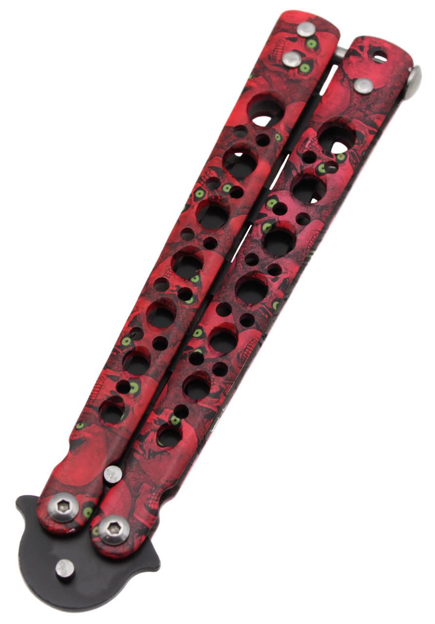 Нож бабочка тренировочный Skall 301-2 Red (t8087) - фото 3 Нож бабочка тренировочный Skall 301-2 Red (t8087) - фото 3