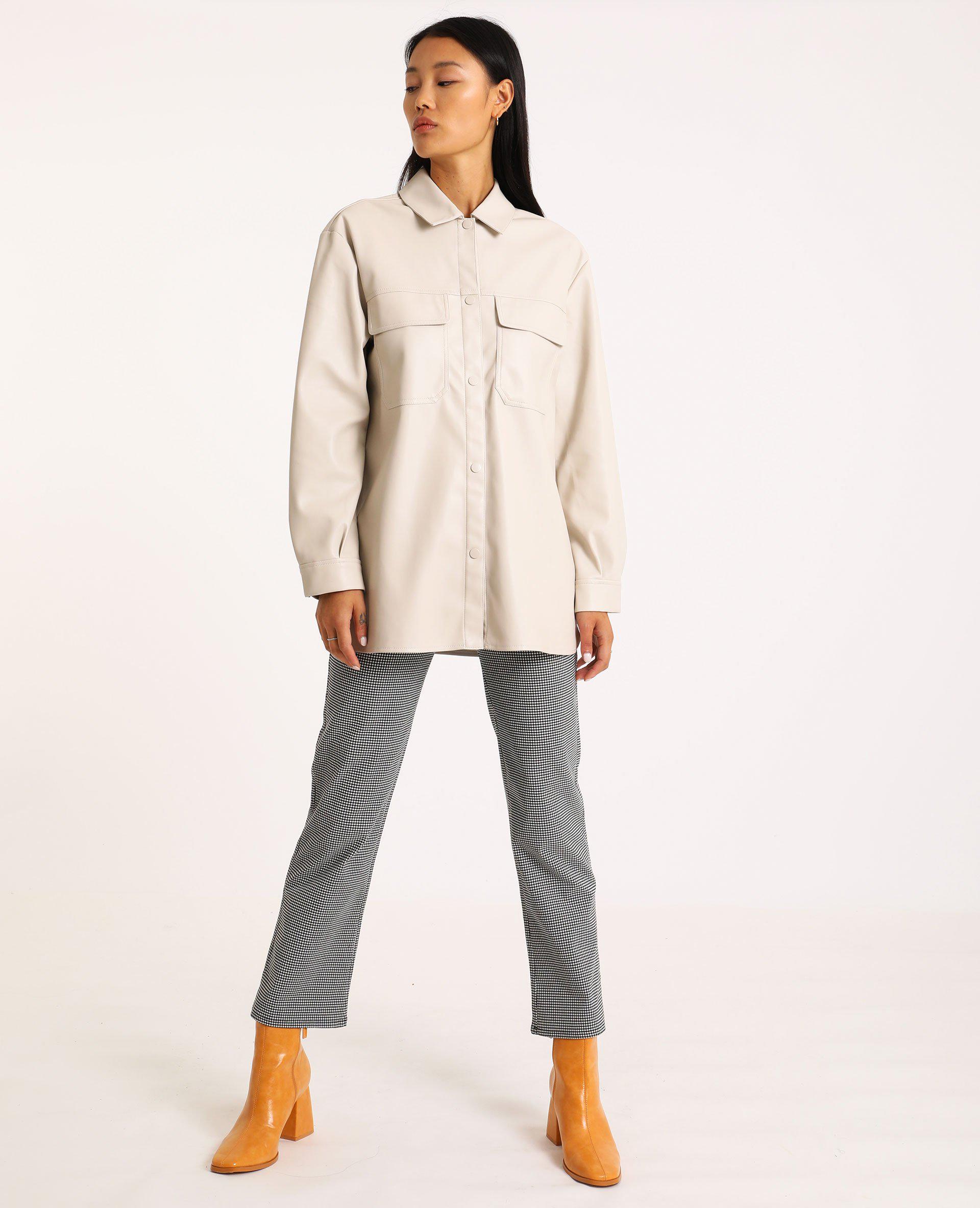 Куртка сорочка S Бежевий (8987032wer) - фото 4 Куртка сорочка S Бежевий (8987032wer) - фото 4