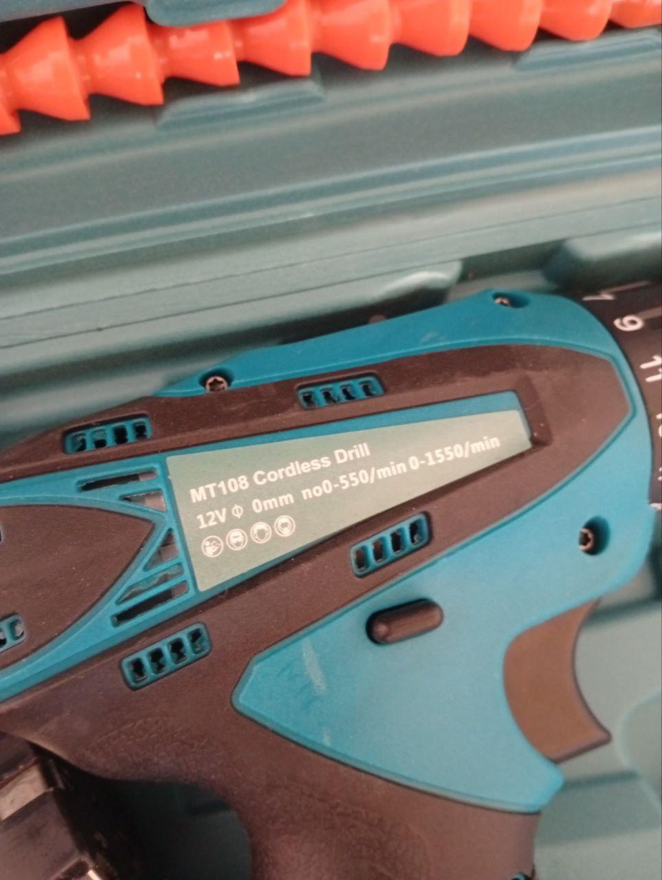 Шуруповерт MT108 12 V 2 Ah с битами и запасным аккумулятором (DF330DWE-FU) - фото 3
