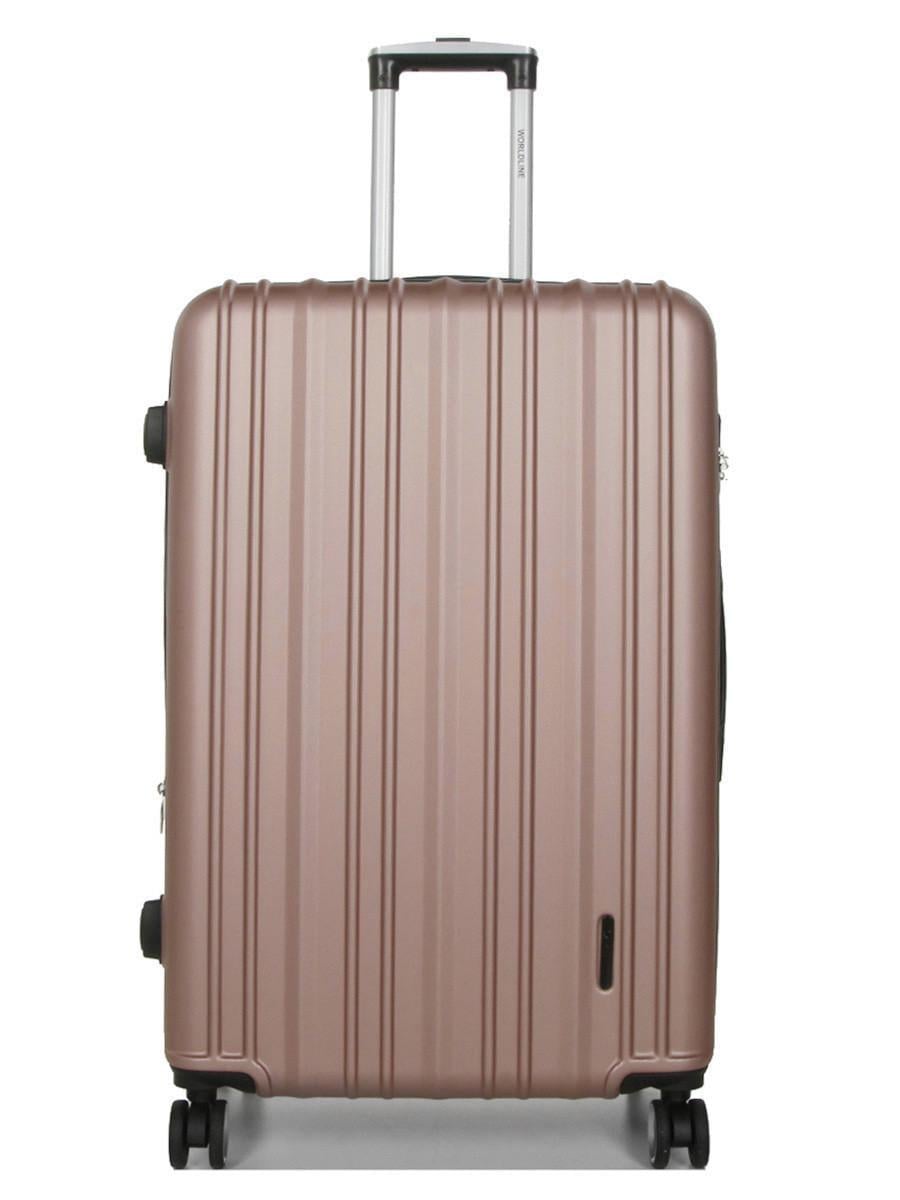 Чемодан Франция большая Worldline L 76х49х31+5 110 л 4,3 кг Пудровый (623)