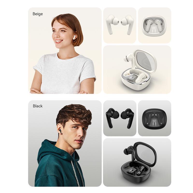 Навушники бездротові Vention Air A01 Bluetooth 5.3 TWS 24 год LED 10 мм AAC/SBC Hi-Fi водонепроникні IPX4 Бежевий (NBMN0) - фото 14 Навушники бездротові Vention Air A01 Bluetooth 5.3 TWS 24 год LED 10 мм AAC/SBC Hi-Fi водонепроникні IPX4 Бежевий (NBMN0) - фото 14