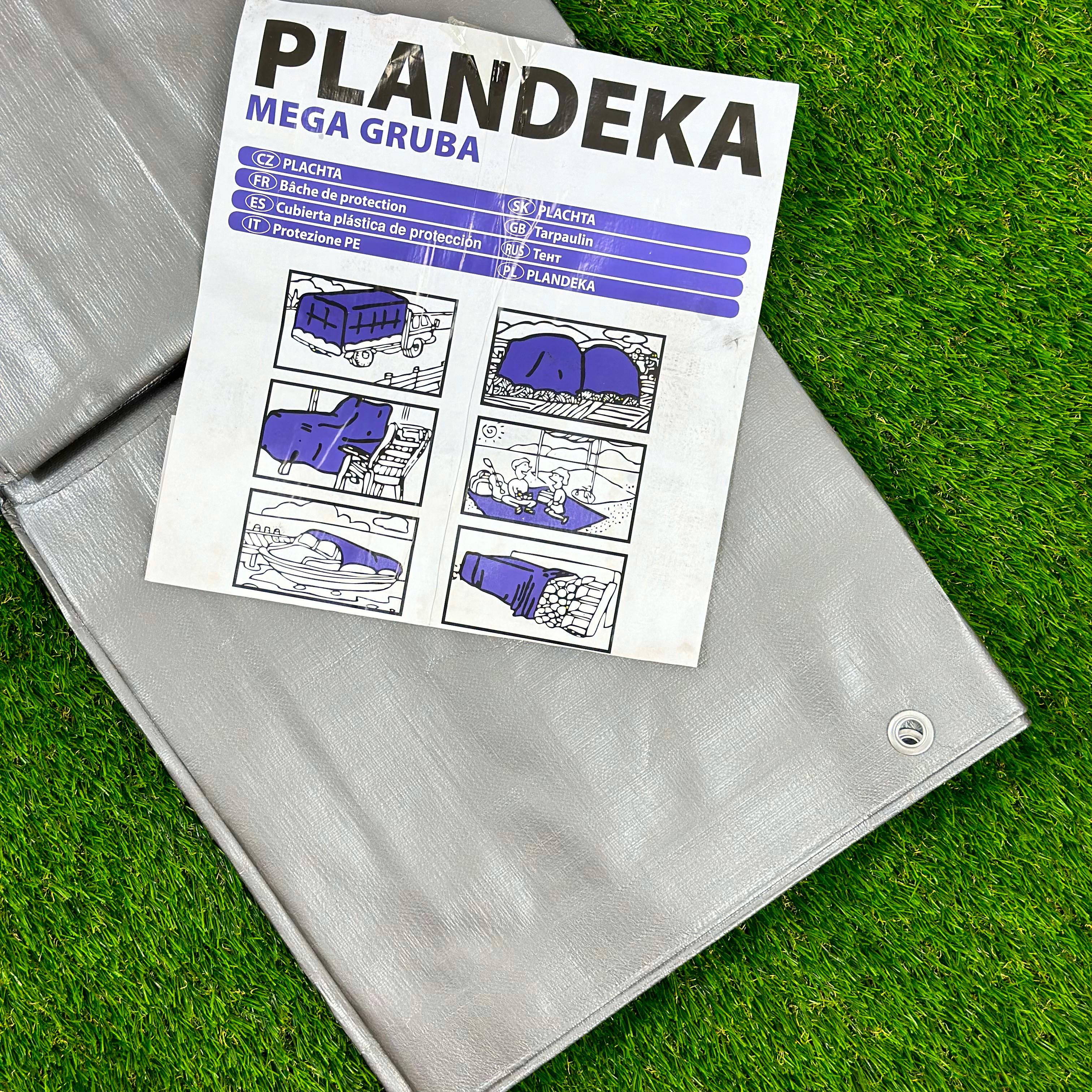 Тент 260 г/м2 4х8 Plandeka Mega Gruba Серо-черный - фото 7 Тент 260 г/м2 4х8 Plandeka Mega Gruba Серо-черный - фото 7