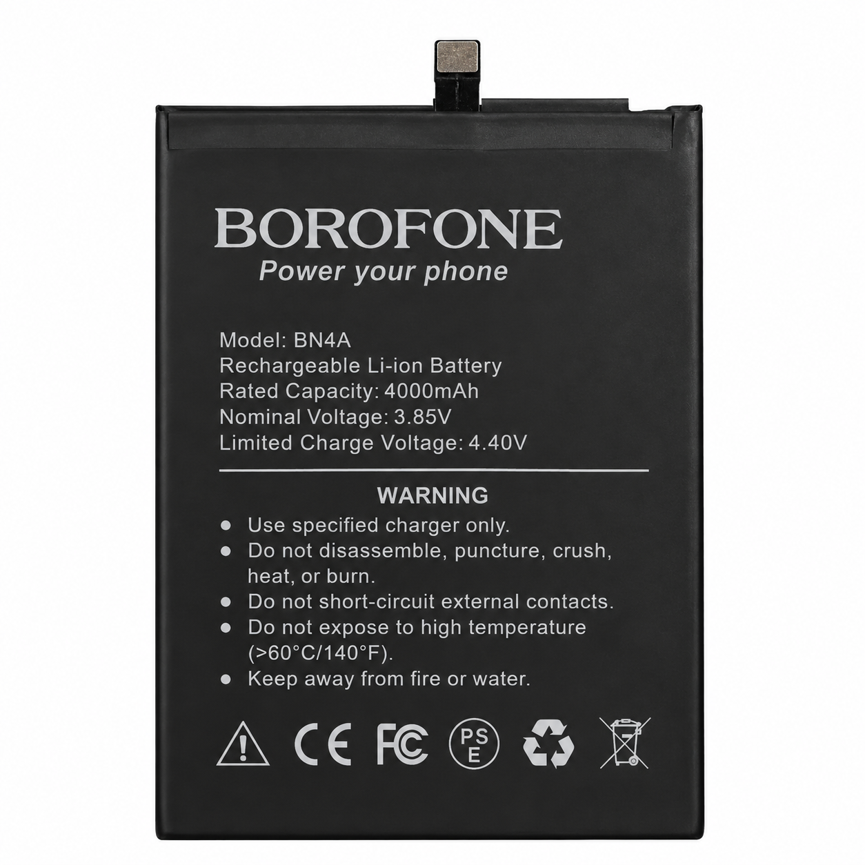 Батарея аккумуляторная Borofone BN53 для Xiaomi Redmi Note 10 Pro/Poco M2 Pro для замены штатного аккумулятора Батарея аккумуляторная Borofone BN53 для Xiaomi Redmi Note 10 Pro/Poco M2 Pro для замены штатного аккумулятора
