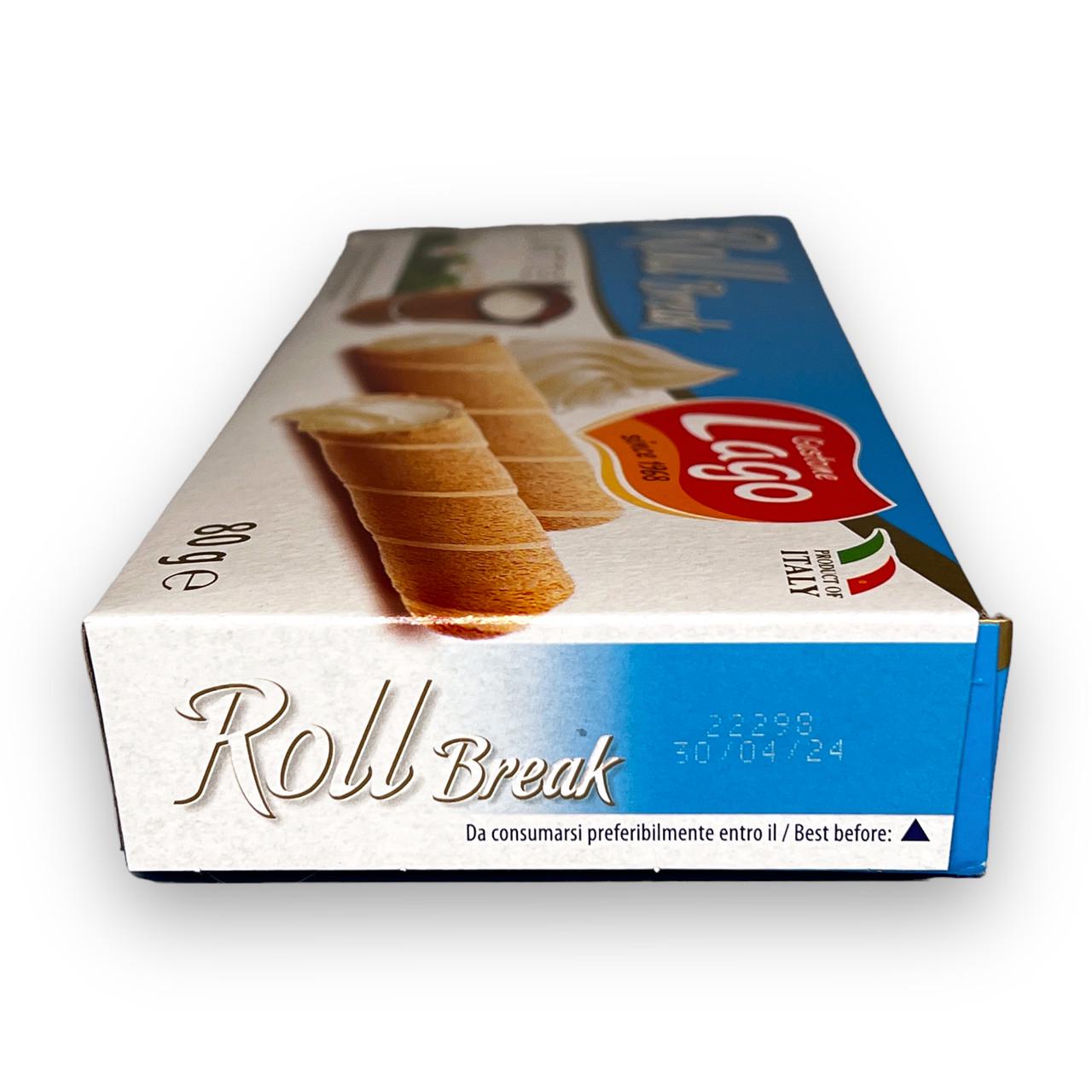 Вафельные трубочки LAGO Roll break latte с молочным кремом 80 г (1891304619) - фото 2