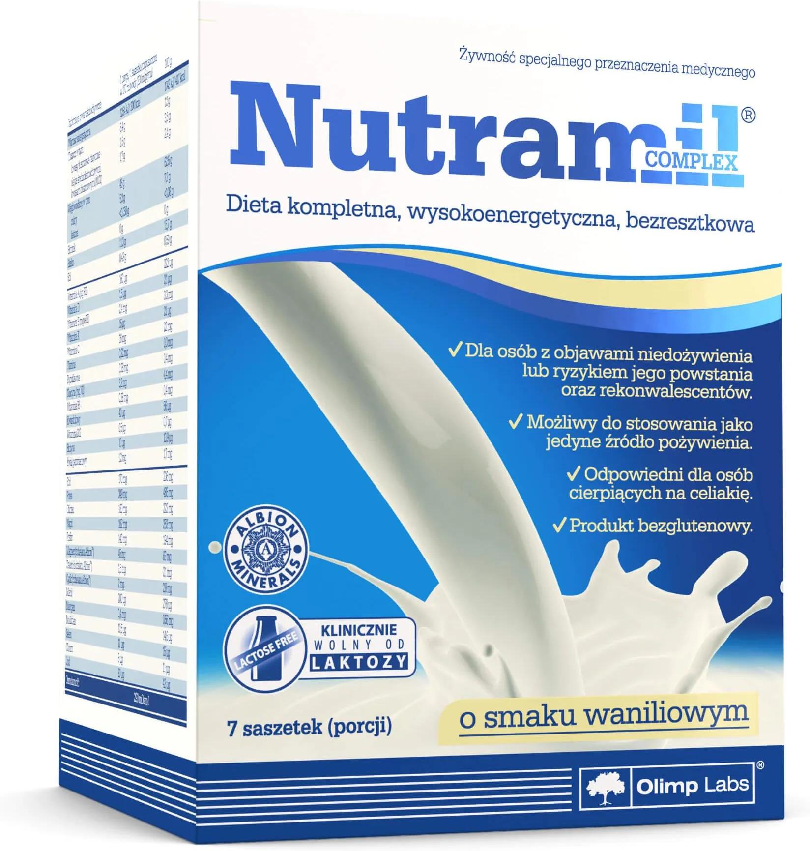 Заменитель питания Olimp Nutramil complex ваниль 7 sashets