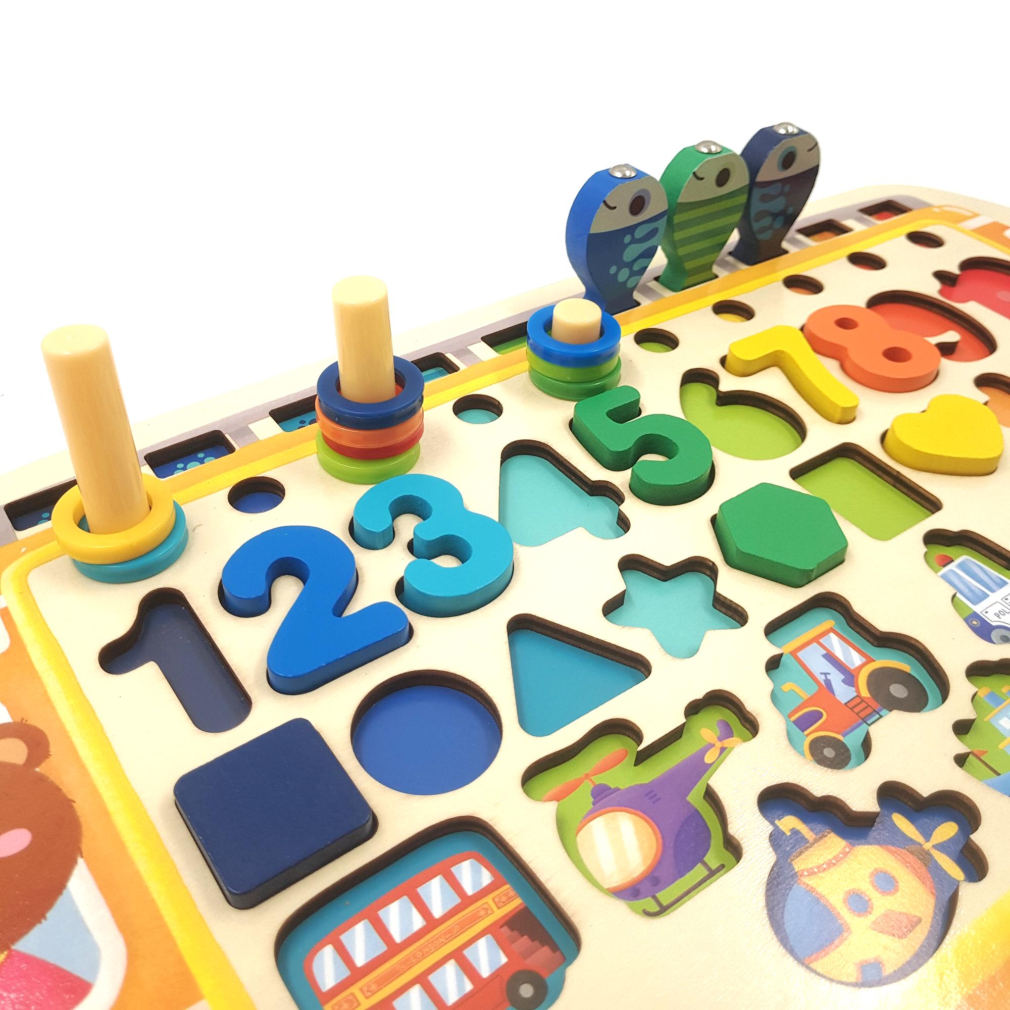 Сортер Fun Game 40 см Математик Різнокольоровий (126255) - фото 2 Сортер Fun Game 40 см Математик Різнокольоровий (126255) - фото 2