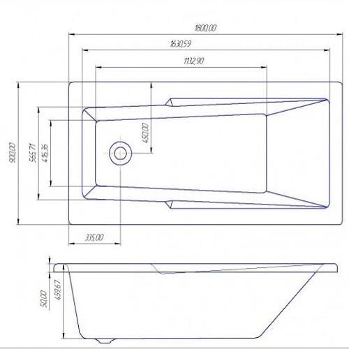 Ванна акрилова Redokss San NOVARA 1800х900 мм - фото 3
