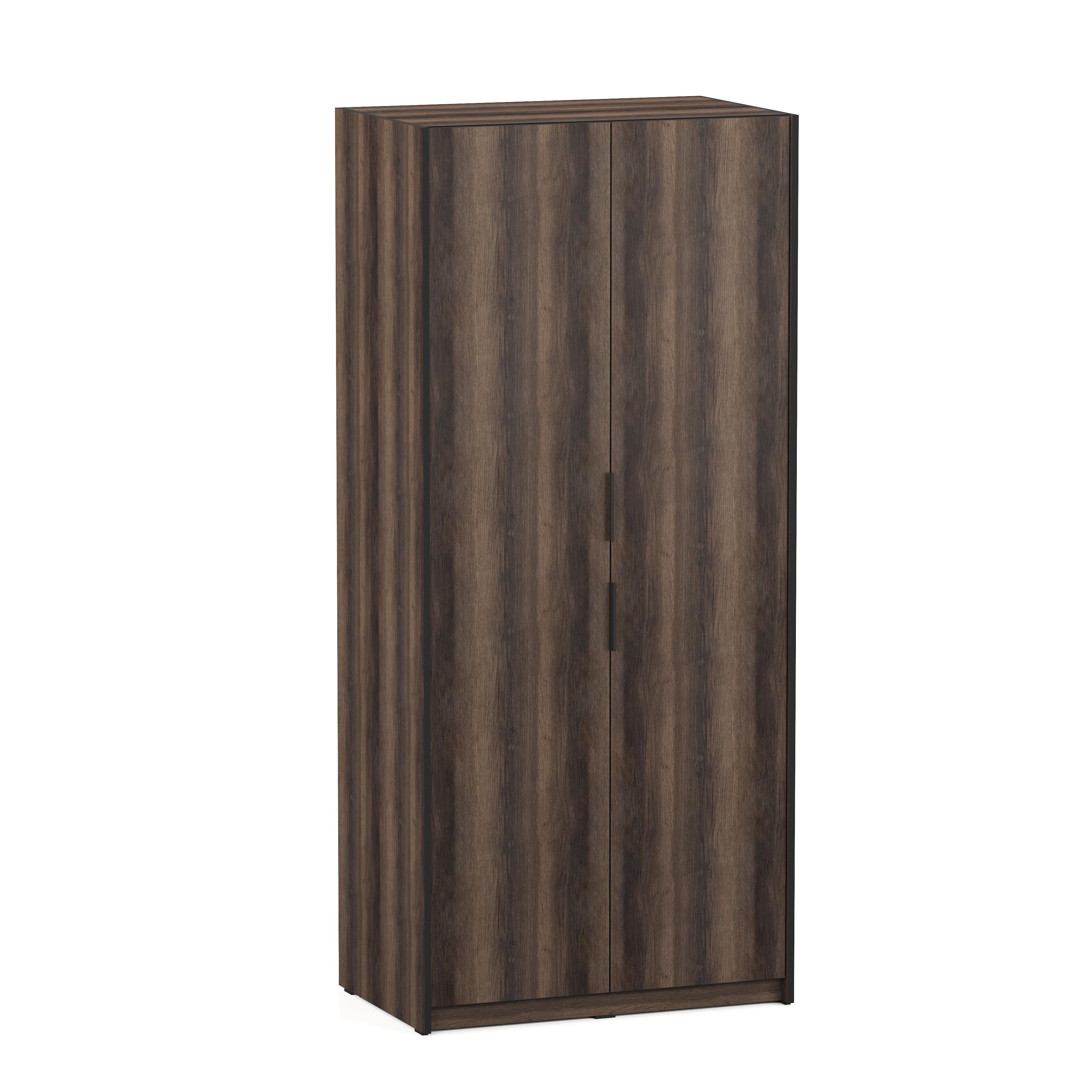 Шафа розпашна двохдверна із штангою та полицею 931x2107x586 мм Дуб кверкус (mf-12-kv)