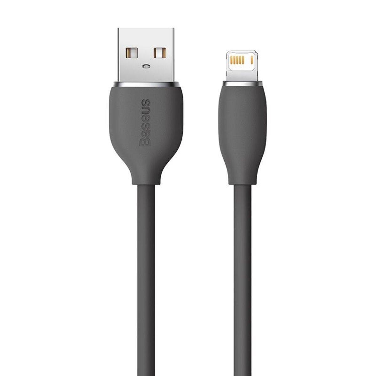 Кабель Baseus Jelly Liquid Silica Gel Fast Charging Data Cable USB to iP 2.4A 2 м Black