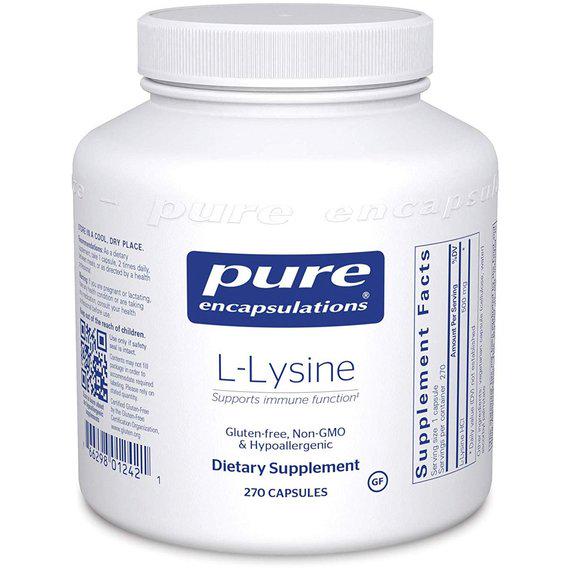 Лізін Pure Encapsulations L-Lysine 500 мг 270 Caps (PE-01242)