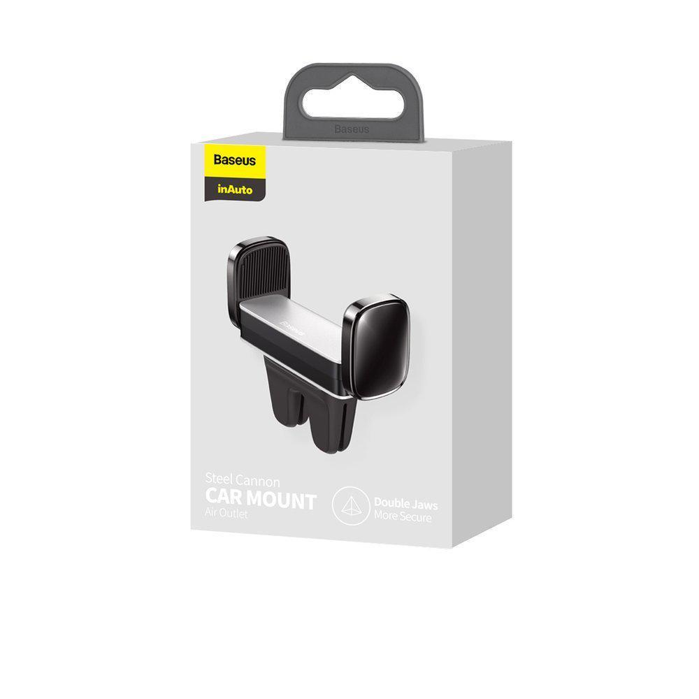 Тримач автомобільний BASEUS металевий 360° Steel Cannon Сріблястий (SUGP-0S) - фото 19